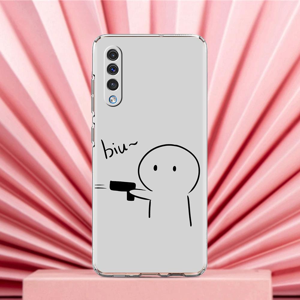 Phone Case For Samsung A56 A36 A26 A24 A16 A14 A12 A32 A50 A70 A20E A22 A40 A34 A54 A42 A52 5G A04s A06 Cover Cute Middle Finger
