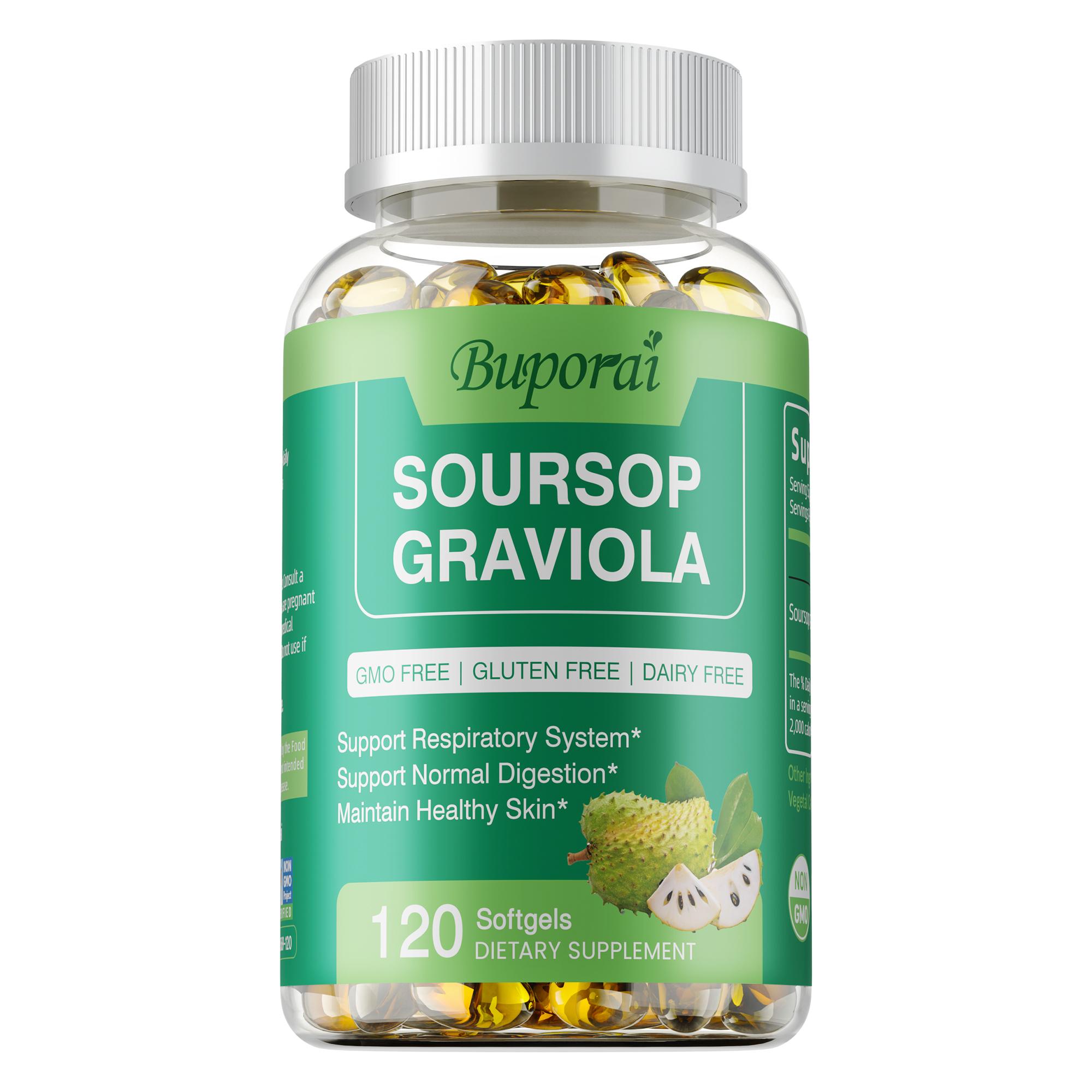 Natural Soursop Extract Capsules, Soursop Extract, Easily Absorbed, Suitable for Adults 120*1