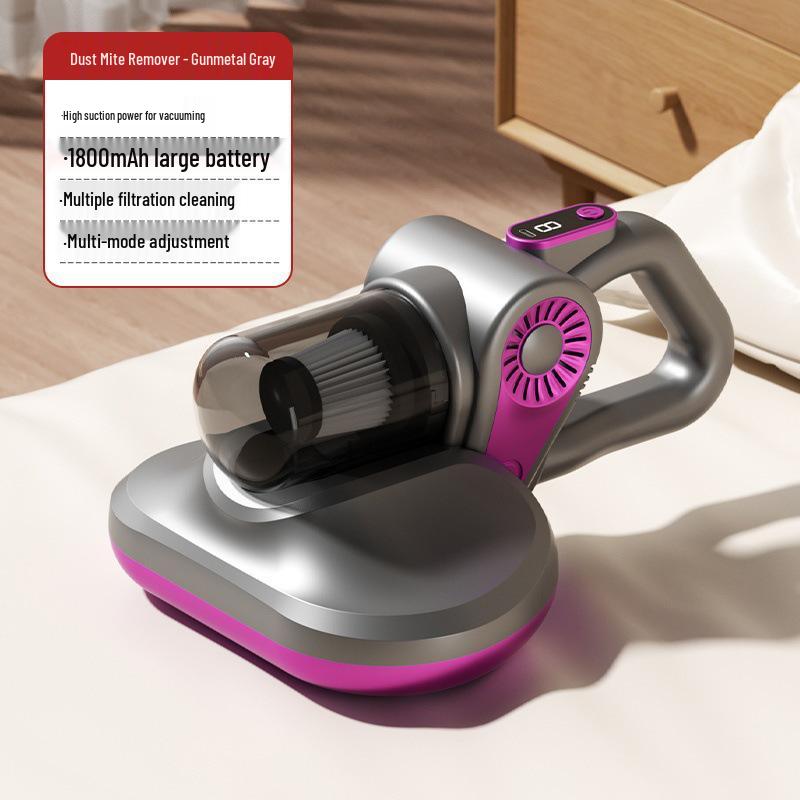 Portable Multi-Functional Vacuum Cleaner: High-Suction Dust Mite Remover for Home and Car