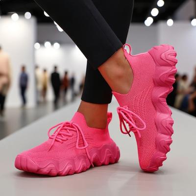 Codzienne Damskie Sneakersy Ultralekkie Oddychające z Miękką Podeszwą Wygodne Buty do Biegania Moda Outdoorowa Gimnastyka Tenis Treningowe