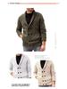 Men's Long Sleeve Solid Color Knitwear - Autumn/Winter Fashion, Comfortable Lapel Design.
