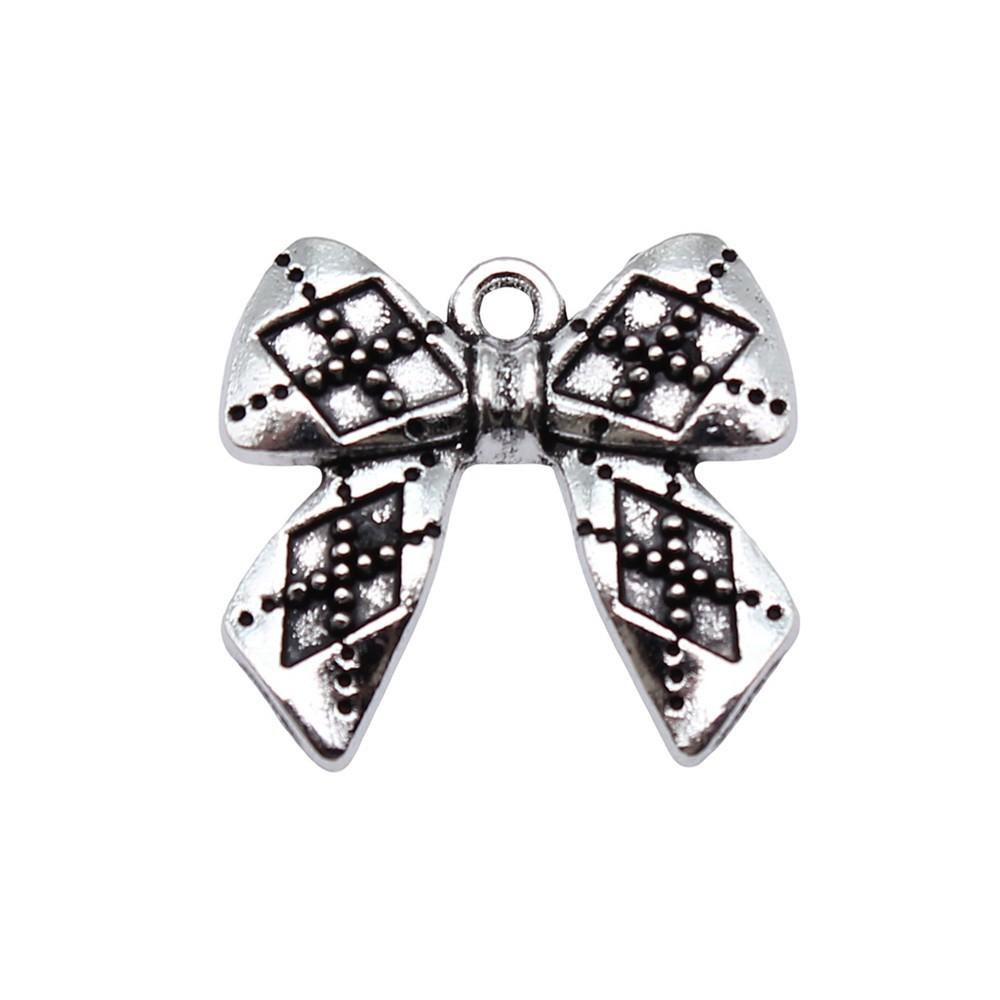 Pendants Bow With Crown Charms For Princess Themed Jewelry Making Alloy