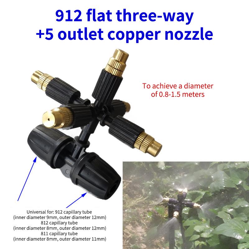 Hanging Misting Nozzle Fog Nozzle Hanging Anti Drip Misting Sprinkler Kits For 8/11 Hoses Mist Water Sprayer