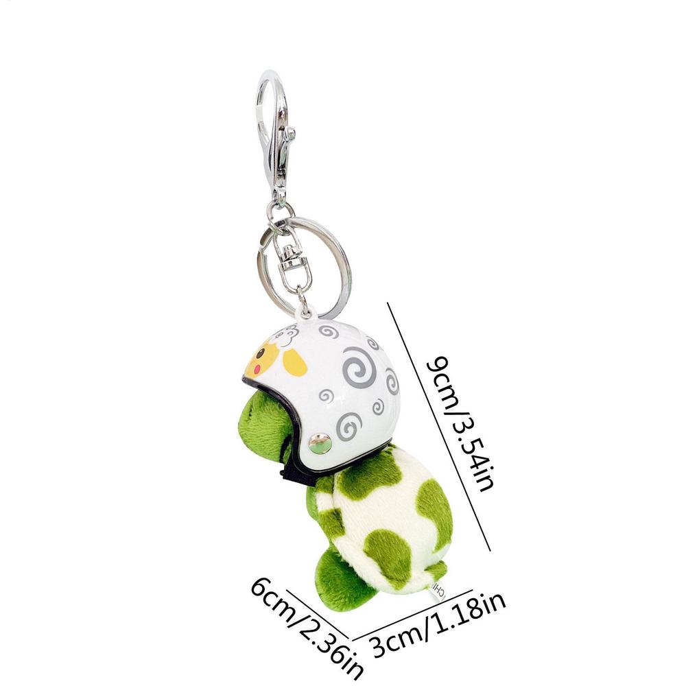1pcs Kawaii Helmet Sea Turtle Keychain Cute Animal Plush Key Chain Mobile Phone Charm Car Bag Pendant Children Gifts