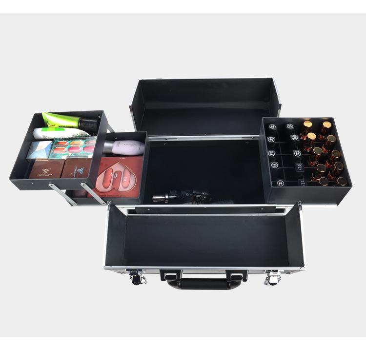 Large Universal Makeup Case with Wheels - Professional Storage for Beauty, Hairdressing, Nail Art, and Tattoo Supplies
