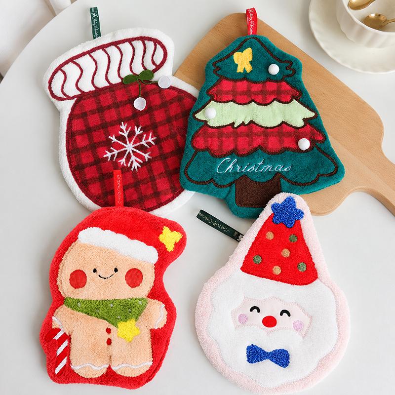 Christmas Hand Towels Absorbent Towel for Kitchen Bathroom Hanging Towels for Hands Christmas Decorations 2026 Navidad