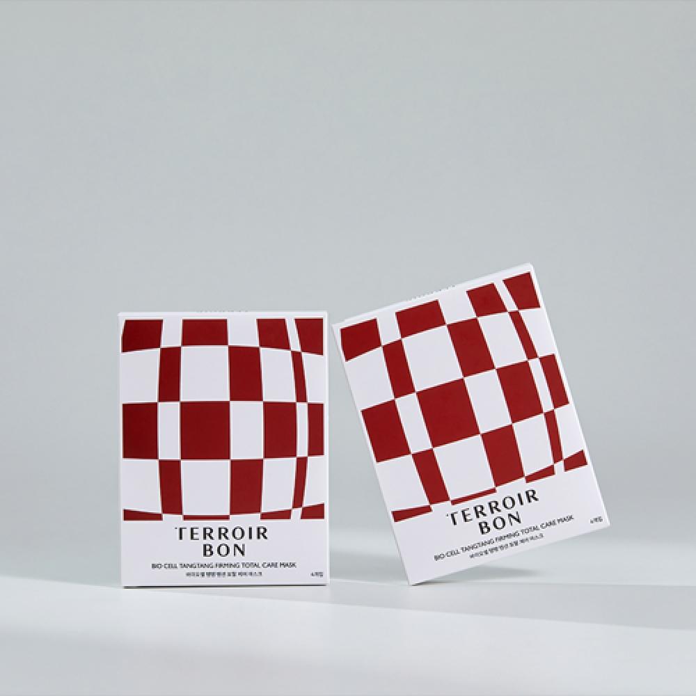 Terroirbon Vegan Biocell Tightening Tension Total Care Mask 2 Weeks  2 Box 4 Pack Gift shopping bag (+2500)