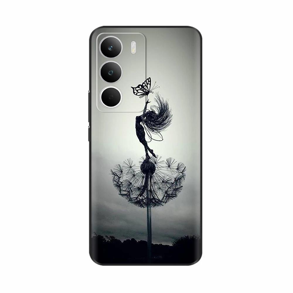 For OPPO Realme C71 Case 6.67'' Soft TPU Black Silicone Cartoon Back Cover For Realme C71 C 71 RealmeC71 Cases Shockproof Fundas