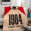 Nineteen Eighty-Four Throw Lightweight 240g Flannel Blanket Soft Skin-friendly for Summer Cooling