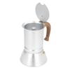 Moka Herd Kaffeekocher Professioneller Metall Italienischer Kaffeekocher für Zuhause Reise Silber 150ml