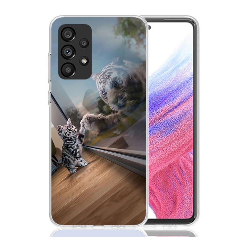 Cool Animal Big Cat Tiger Phone Case For Samsung Galaxy A13 A14 A15 A16 A17 A53 A54 A55 A56 A33 A34 A35 A36 A23 A24 A25 A26 A05S