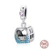Ciondolo in Argento Sterling 925 Cuore Rosa Fiore Palloncino Infinito Amore Charm Perla Fai da Te Adatto Bracciale Moda Originale Gioielli Donna