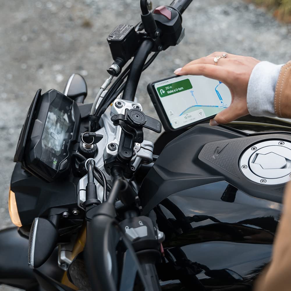 QUAD LOCK Smartphone Compatible Motorcycle Handlebar Mount PRO Black 32mm QLM-HBR-PRO