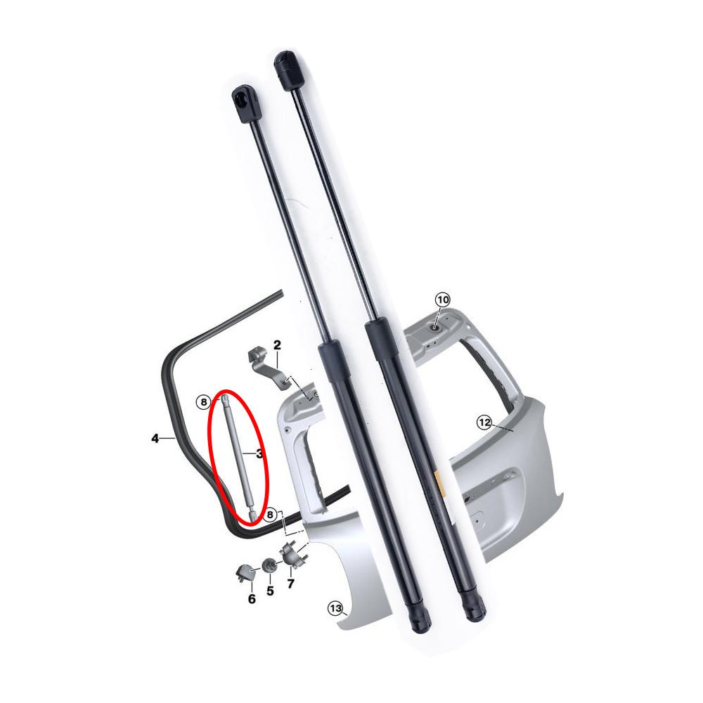 2pcs Gas Spring of Car Boot For MINI F56 51247300845 Tailgate Strut Support Rod Auto Accessories