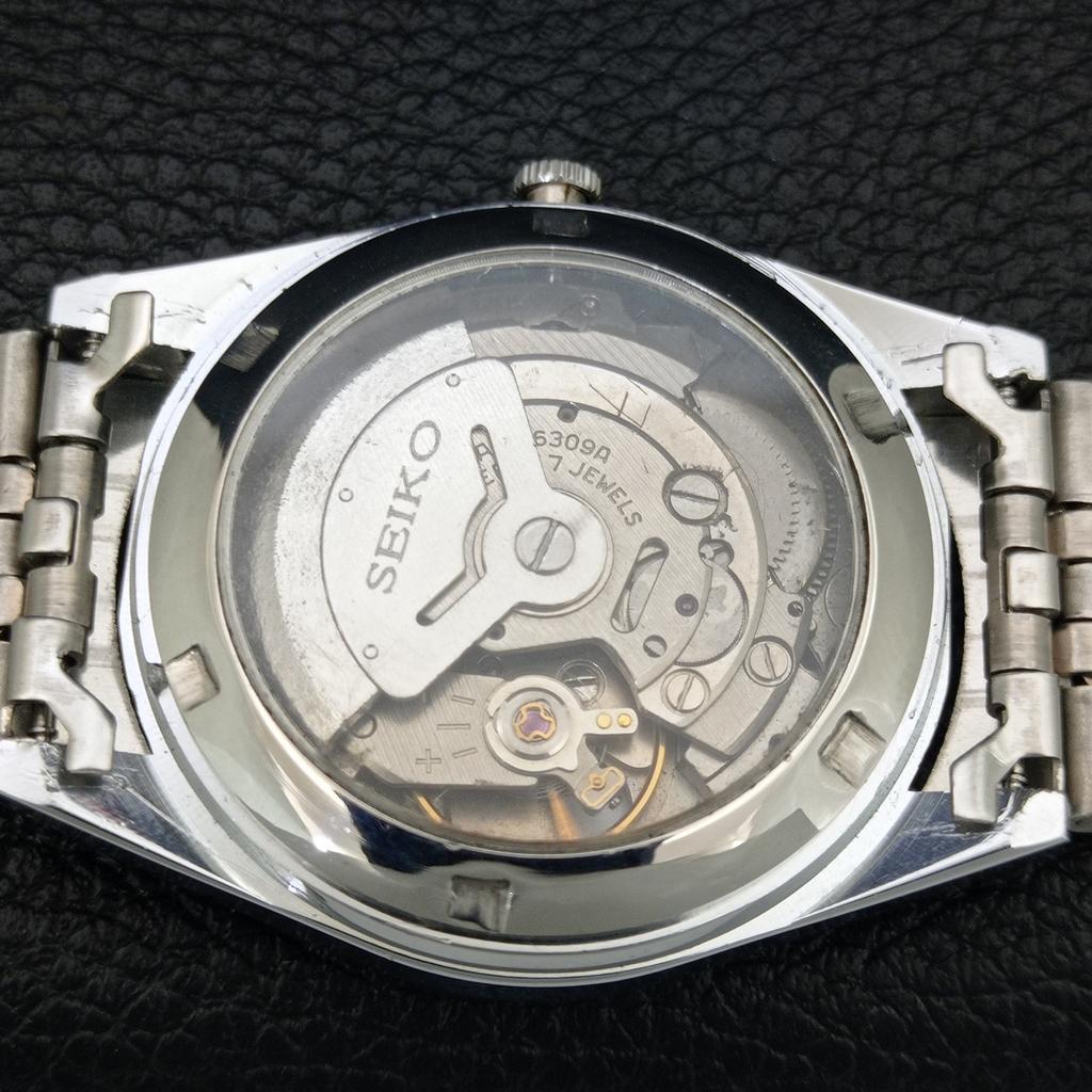 REFURBISHED VINTAGE SEIKO 5 AUTOMATIC JAPAN MENS BLACK DIAL WATCH A444254-1