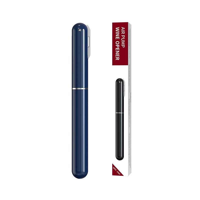 

Portable Handheld 2-in-1 Air Pressure Wine Opener with Air Pump And Cork Remover Foil Cutter Compact Desktop Cicerone for Party синий
