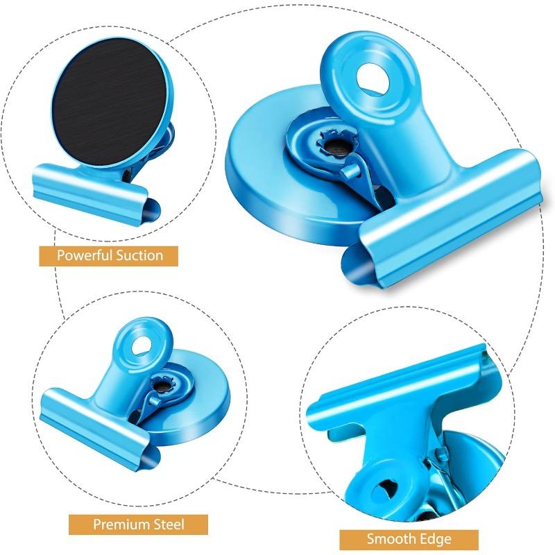 8/24 st Kylskåpsmagneter Magnetiska klämmor Kylskåpsmagneter-Repfria Kraftiga Magnetiska klämmor Perfekta för Hem Skola Kontor