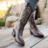 Large Size Medium Boots High Heel Boots Brown Western Cowboy Knight Boots Boots Women