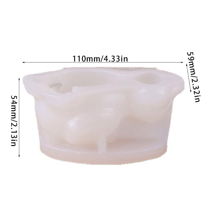 Wiederverwendbare Silikonform 3D liegende Entenform Hitzebeständig Antihaft Perfekt für Kinderpartys Kreatives Dessertmachen