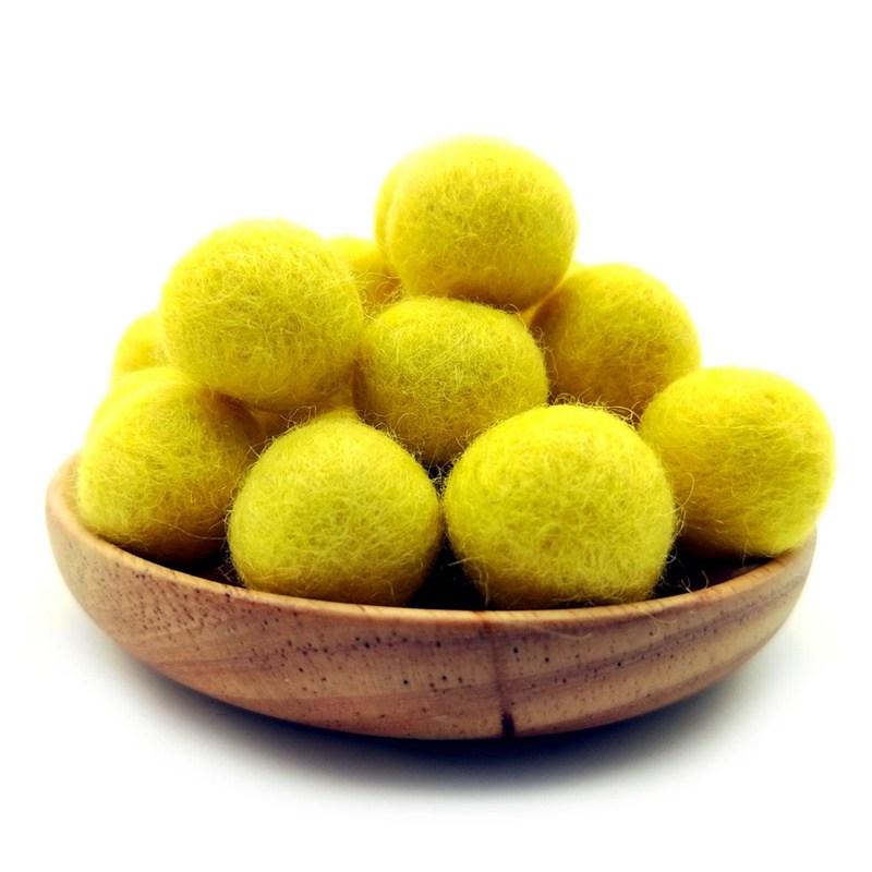 Wool Felt Ball DIY Pompons 10PC Earrings Accessories Colored Fur Ball Handmade Christmas Woolen Yarn Ball 1.5cm