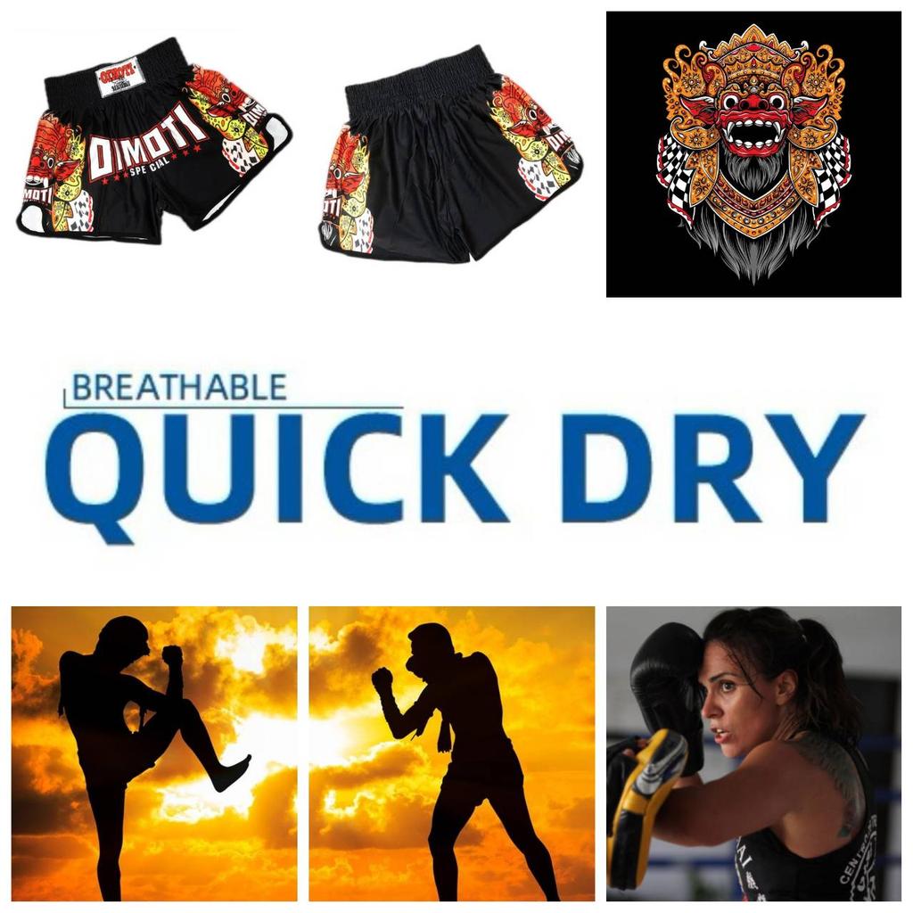 Barong Spirit Lion Leo Muay Thai Kickboxing Boxing MMA UFC Shorts Gym Sport Unisex Men Women Workout Quick Dry Print Elastic High Waist Training