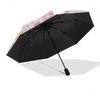 Mashumaro Automatic Folding Umbrella Simple 8 Rib Design, Bright Cartoon Pattern, Durable Iron Frame, Suitable For Travel, Outdoor, Beach Cu