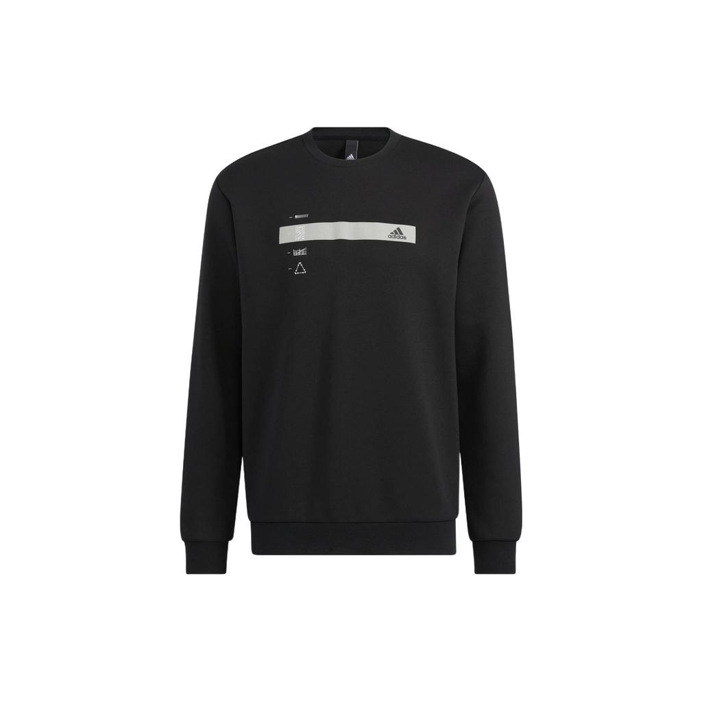 Adidas Sweatshirts Men's Black Crew Neck Moderate Regular HN9019
