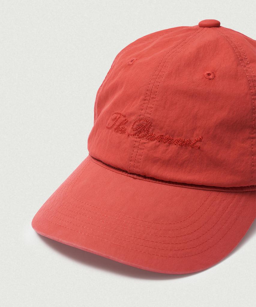 Deobanes Nylon Stitch Logo Ball Cap_Red