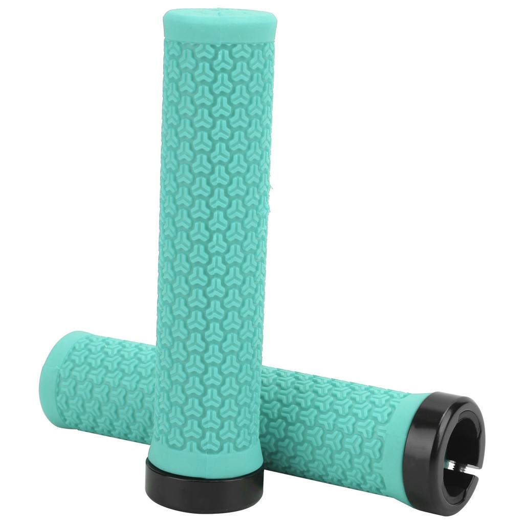ZTTO Mountain Bike Handlebar Single Locking Grips Bicycle Shock Absorbing Rubber GripsBlue