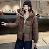 Fashion stand-up collar down cotton-padded clothes for women's winter new foreign style age reduction, thin and thickened warm short bread clothes cot