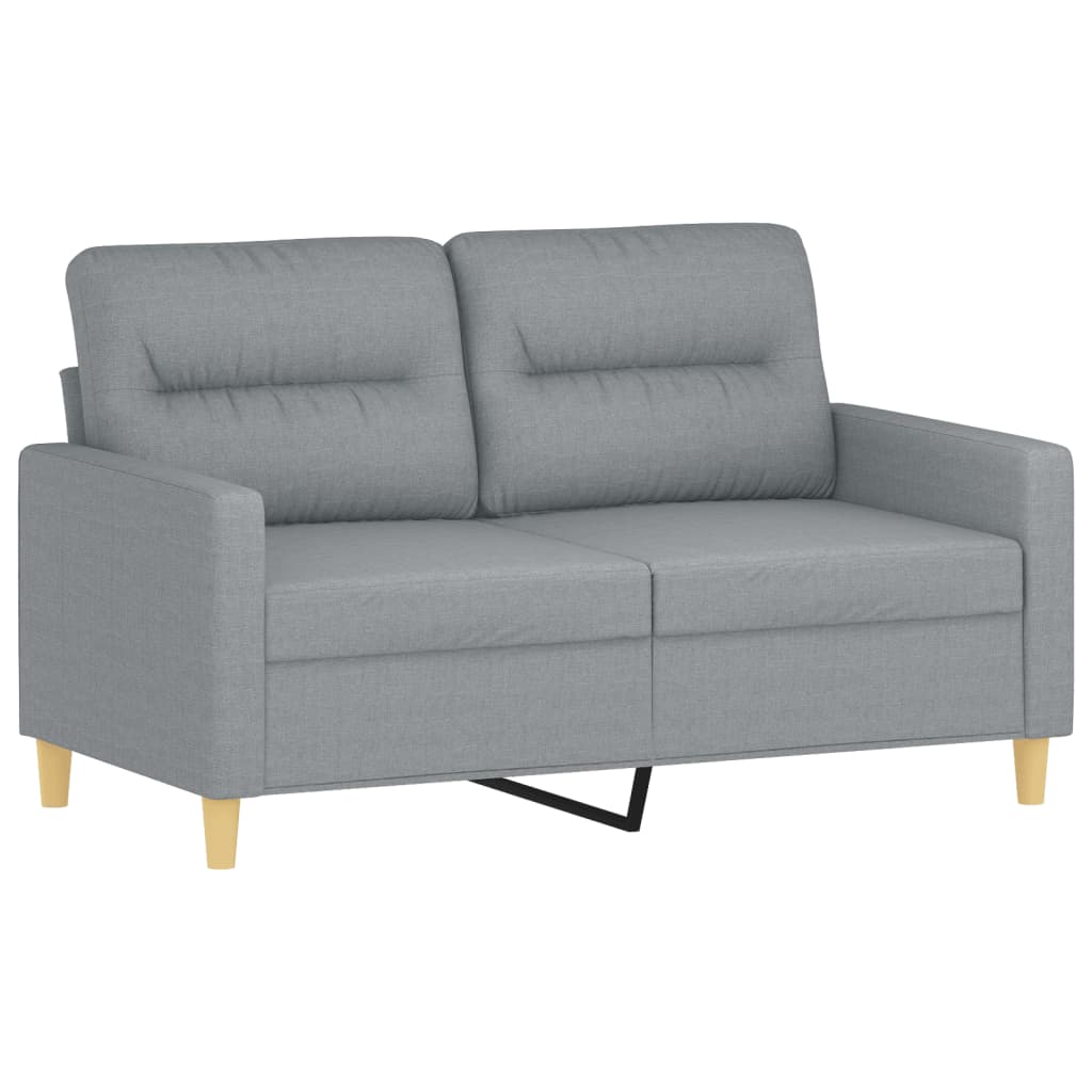 Vidaxl 3-Cz. Relaxation Set With Cushions, Light Grey, Fabric