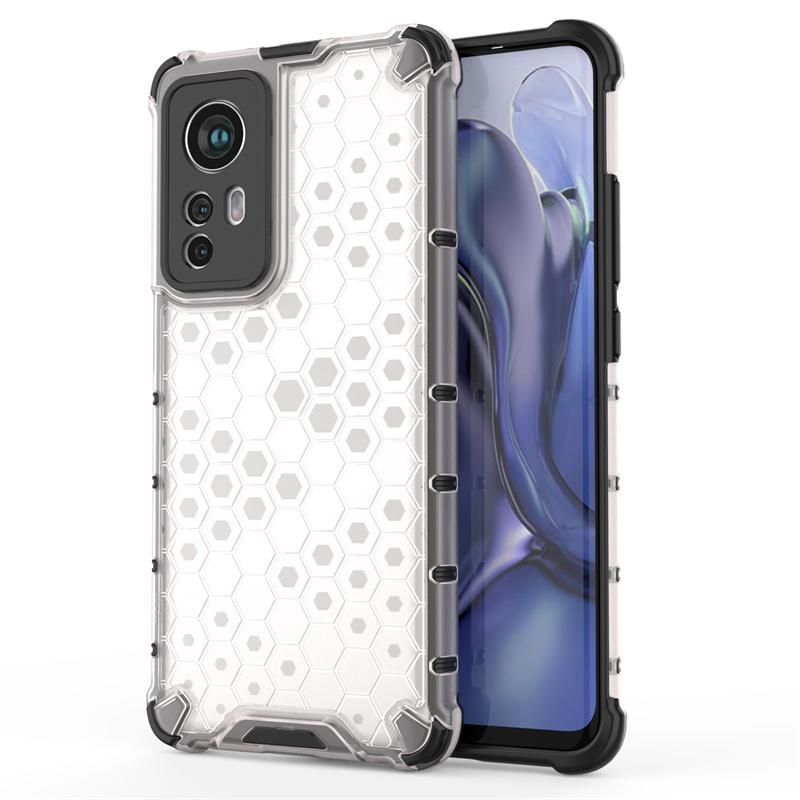 Shockproof Transparent Case For Xiaomi 12 Bumper Honeycomb Armor Case For Xiaomi 12 Case For Xiaomi 12 Lite 12X 12S 13 12T Pro