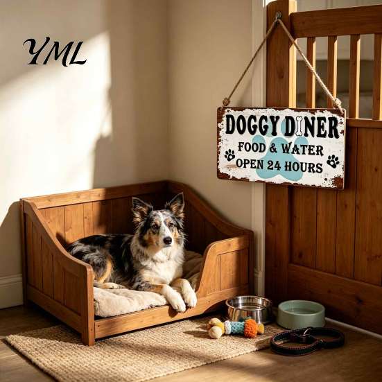 Pet Welcome Door Sign House Wooden Sign, Rustic Farmhouse Dog Wall Hanging Plaque, Entrance Decor Vintage Home Decor, Housewarming Gift for