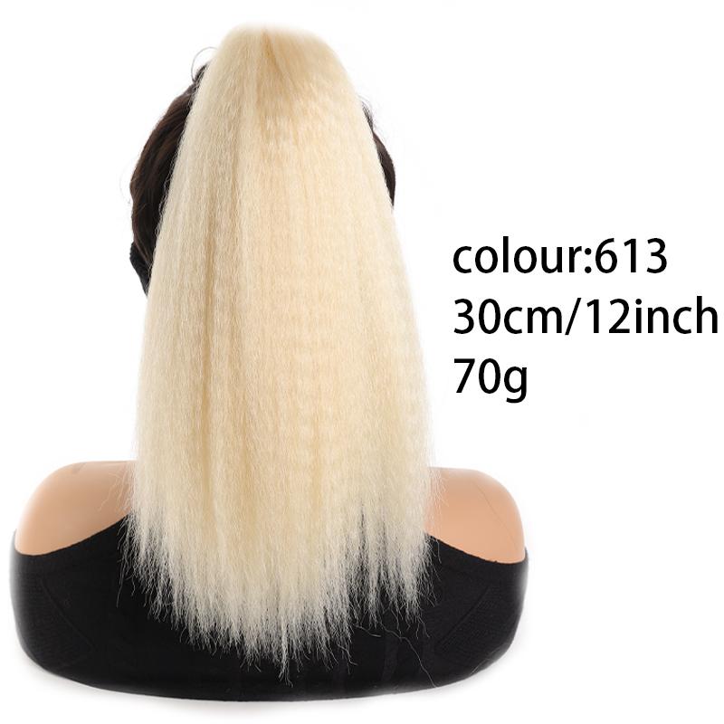 

Женские наращивание волос Yaki с заколками-когтями, прямые наращивания волос, косички в виде хвоста, пушистые и толстые синтетические косички в виде хвоста, легко носить