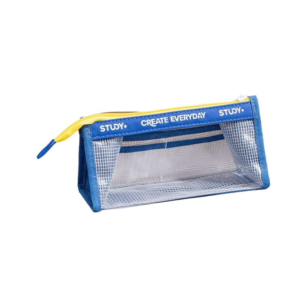 Multiple Layers Transparent Pencil Case Dirt-resistant Waterproof Zipper Pencil Box Clear Large Capacity Makeup Brush Bag