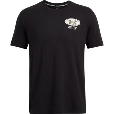 Grounds Sports Lifestyle Series Logo Design Round Neck Breathable Training Short Sleeve T-Shirt Men T-Shirts Black 1387718-001
