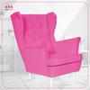 Diana Scandinavian Family Furniture Wing Chair Pink Barbie Fuchsia Pique