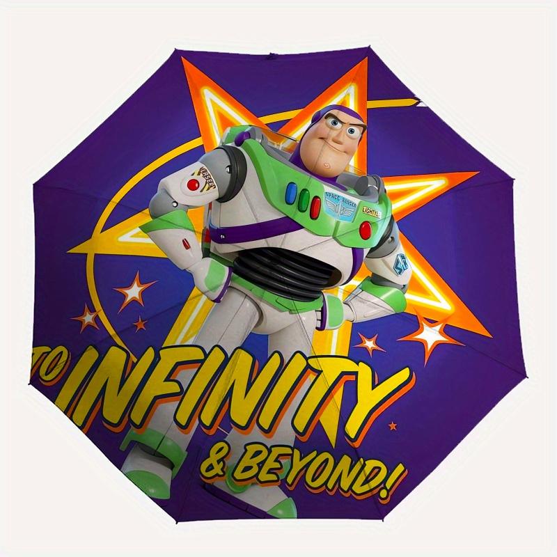 Buzz Lightyear,Infinity Beyond Automatic Opening and Closing Umbrella - 8-rib Folding Design, Lightweight and Portable, Suitable for Daily B