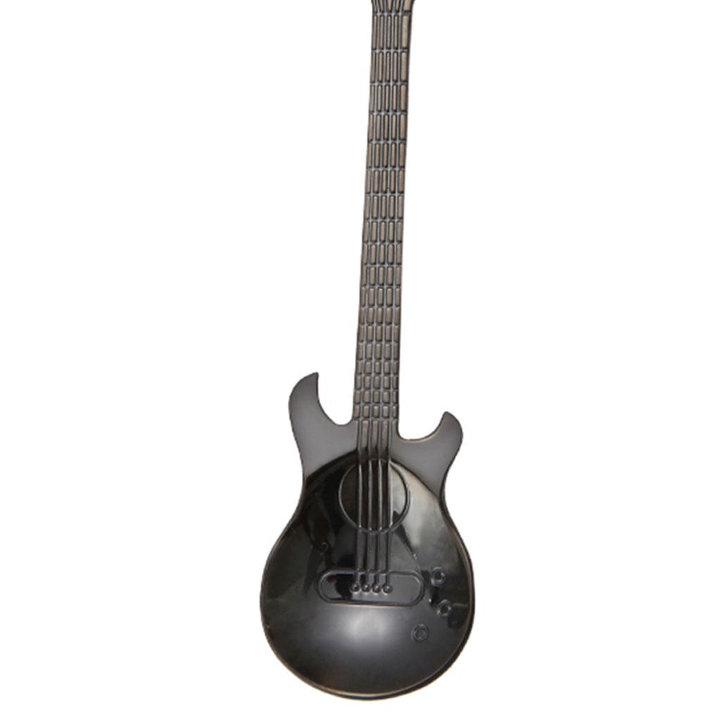 Guitar Coffee Spoon Set Stainless Steel Dessert Ice Cream Spoon Tea Spoon