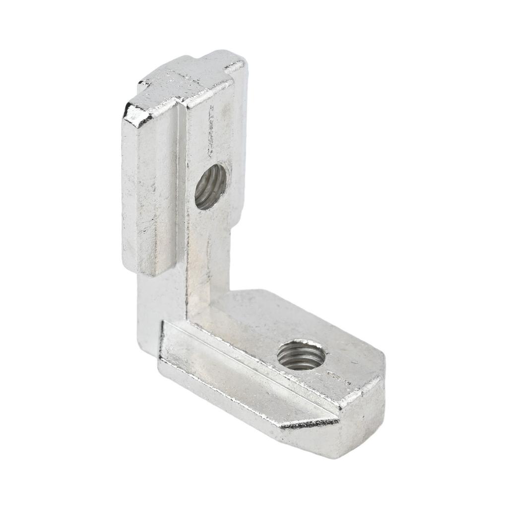 20Pcs Silver 4040 T Slot L Shape Corner Bracket With 40Pcs Screws For Aluminum Profiles With A Slot Size Of 6mm Hardware Tools