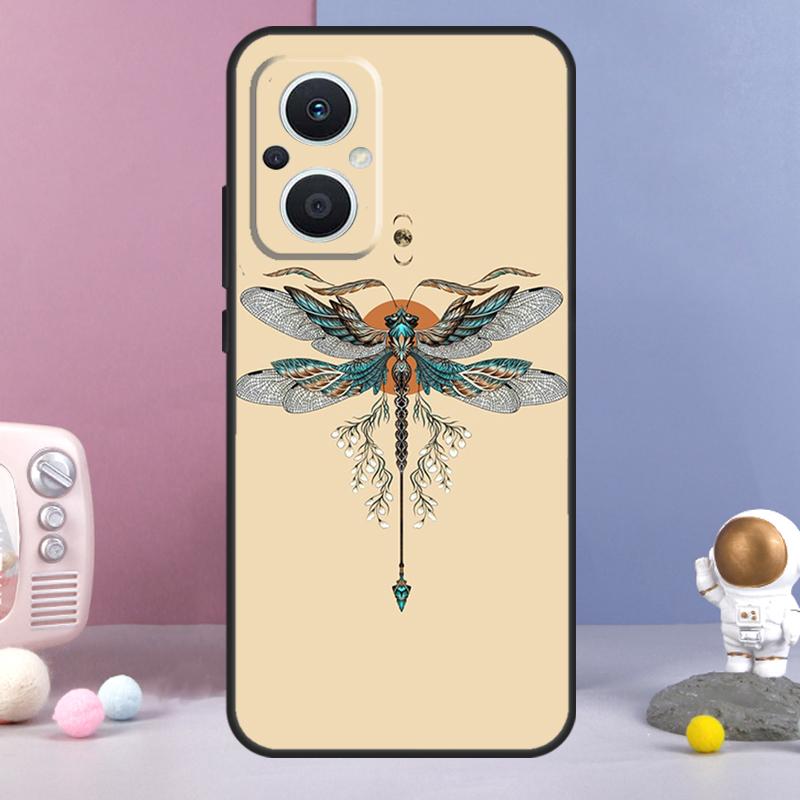 Luxury Dragonfly Funda For OPPO Reno 14 F 11F 12F 13F 10 11 12 13 Pro 7 8 Lite OPPO Find X8 X6 X5 X9 Pro Case