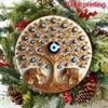 Vintage Tin Wall Art Evil Eye Sign Decorative Metal Hanging Home Decor