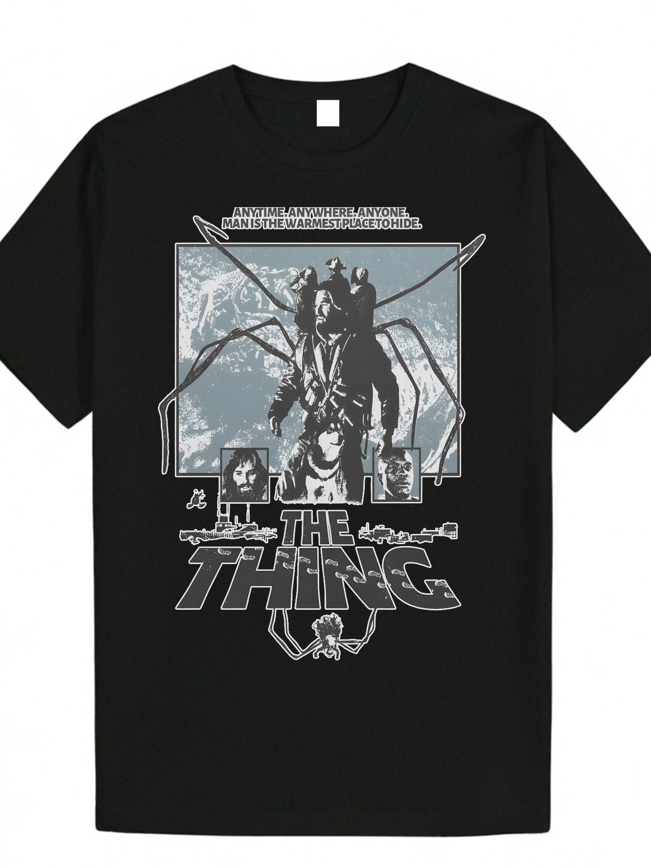 

Sci-Fi Horror Printed T-Shirt Men s Fashion Casual Wear Short Sleeve Loose Comfort T-Shirt Daily Men s Clothing S