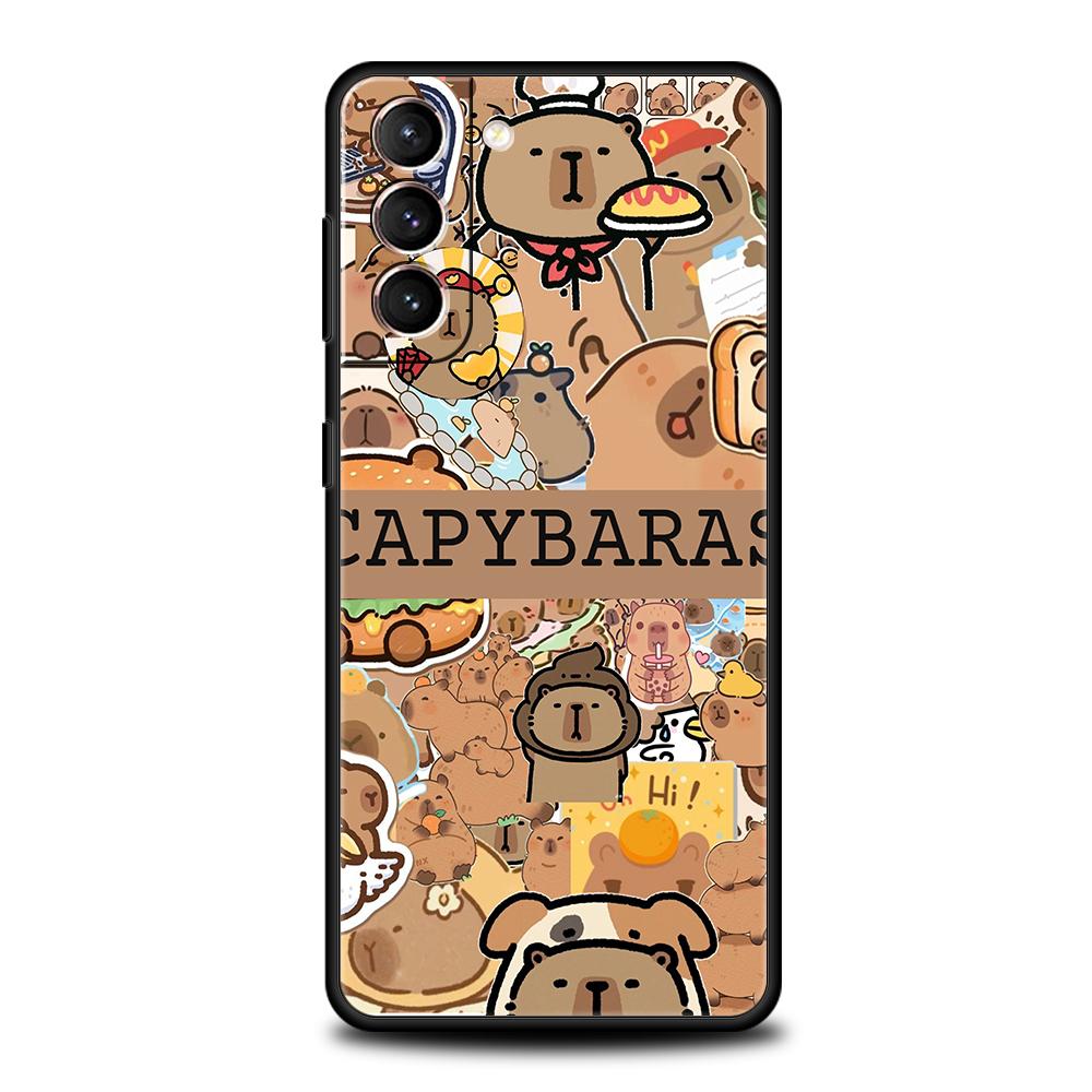 

Милый чехол для телефона с капибарой для Samsung Galaxy S24 S23 S22 S20 S21 FE Ultra S10 S10E S9 S8 Plus 5G Мягкий ТПУ чехол Capas Fundas Сумки samsung s10e