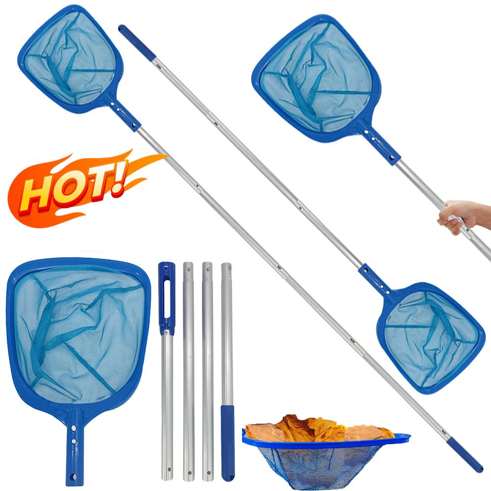 Professional Leaf Rake Deep Bag Swimming Pool Cleaning Nets Spa Rubbish Skimmer Pool Net Pool Cleaning Net with Telescopic Rod