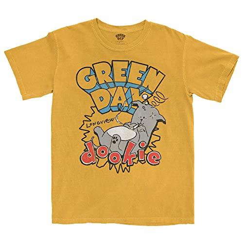 Футболка Green Day Dookie Longview Логотип группы Официальная Унисекс Оранжевая XL