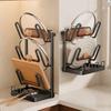 Carbon Steel Kitchen Storage Rack Space Saving Cutting Board Holder Pot Lid Rack  Pantry