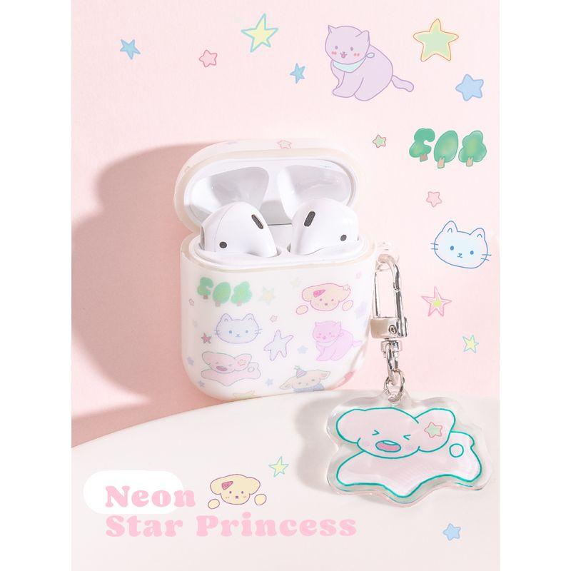 

Bluelife Original Neon Dog for AirPods Pro2 Protective Case Apple Earphone Case 1/2 Generation 3 Generation Earphone Sleeves Cute Niche Style Cartoon Frosted Neon Dog 1/2 Generation