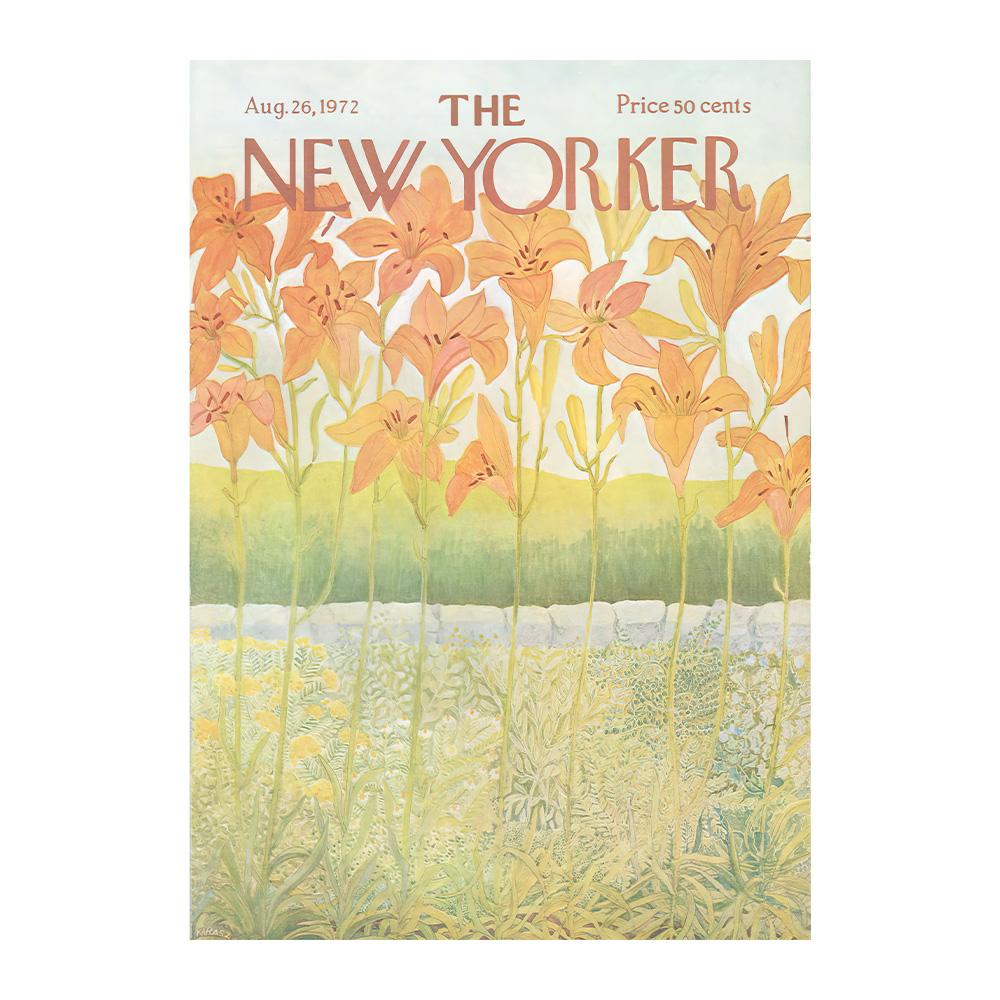 Poster Rivista New Yorker Pittura su Tela Impermeabile Decorazione Caffè Bar Casa Adatto per Soggiorno Camera da Letto 30x40cm