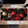 Christmas Pattern Mouse Pad Waterproof Nonslip Xmas Ornament Pine Leaves Decor Mousepad For Gaming Office Work